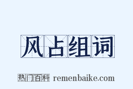 风占组词是什么意思的图片